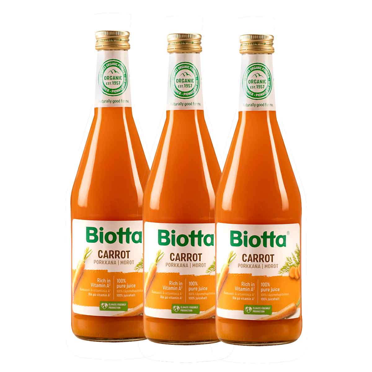 Biotta Luomu Porkkanamehu 3-pack 500ml